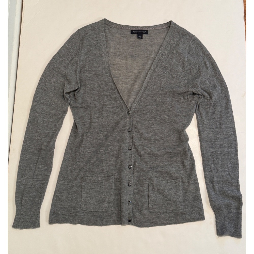 Banana Republic Gray Alpaca Wool Blend V-Neck Cardigan Sweater Womens Medium